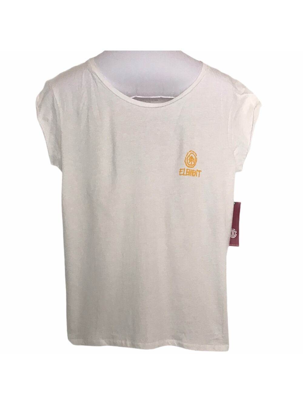 Element Graffiti Logo Tee White Yellow Small